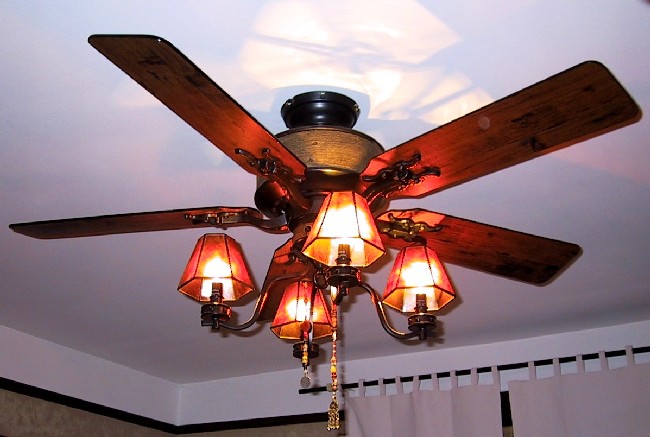 Ceiling Fan with Mica shades