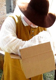 William opening the box