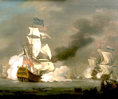 A Battle Between the English and Dutch