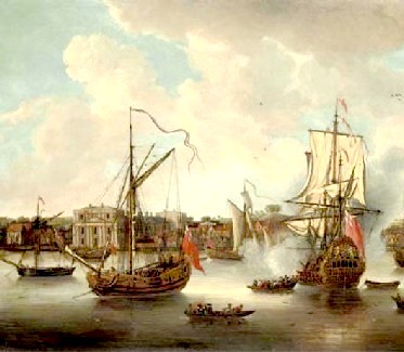 A Flagship Arriving at Greenwich Hospital