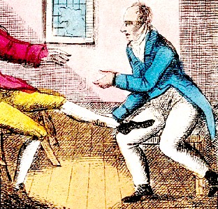 Man Holding Another's Leg