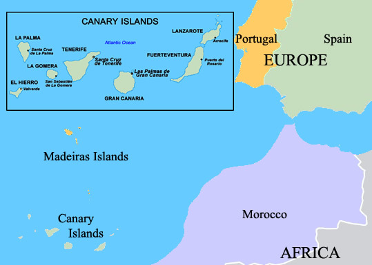 Canary Islands on Map