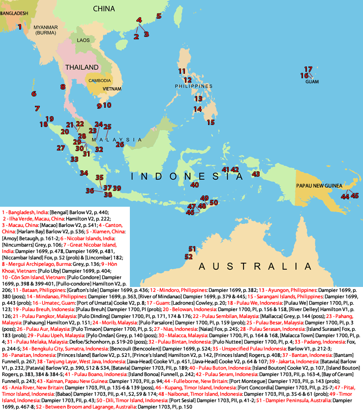 Watering Stops by Ships in the East Indies During the GAoP