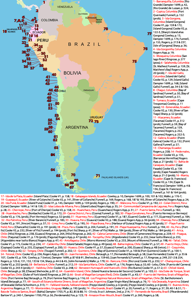 South American Watering Stops During the GAoP