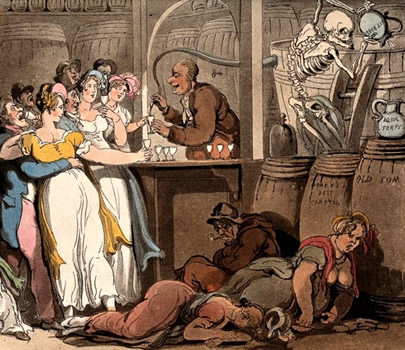 People Drinking Alcohol Served by Death