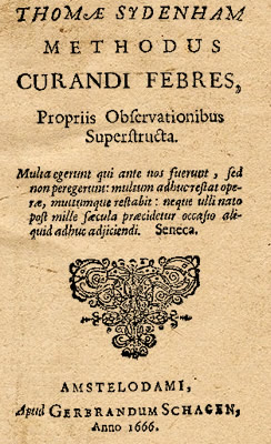 Thomas Sydenham's Book Methodus curandi febres