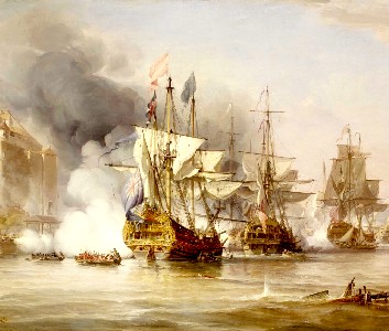 Ships Battling in 1739