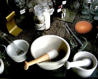 Mortar & Pestle, medicines