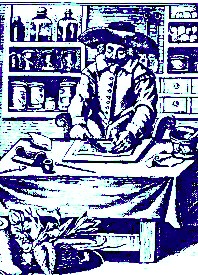 An apothecary at work