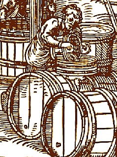 Man Pouring Liquid into Barrels