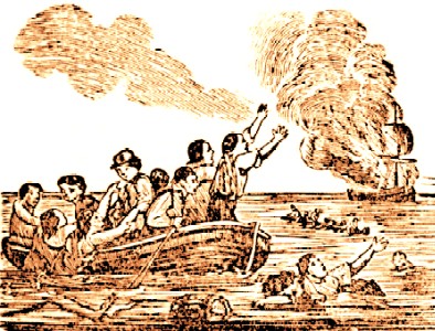 Burning of the Ship Prince