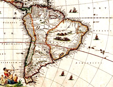 Visscher Map of South America