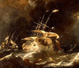Dutch Merchant Ships in a Storm