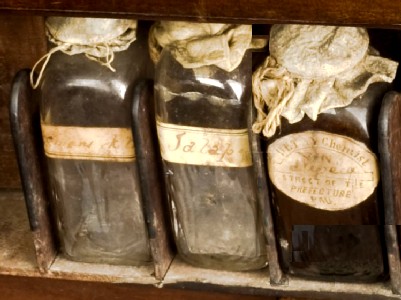 Tied Parchment Medicine Bottle Covers