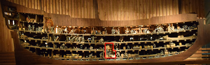 Vasa Model Showing Center Hold Mounted Cook Room